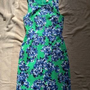 Green floral Jcrew dress